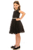 Big Girls Multi-Color Lace Glitter Stone Belt Special Occasion Skater Dress 8-14 - SophiasStyle.com